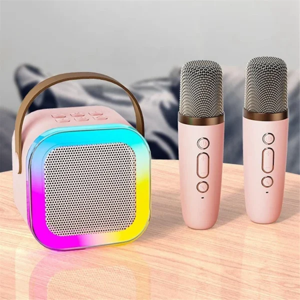 K12 Mini Karaoke Toy Speaker with Wireless Dual Microphone